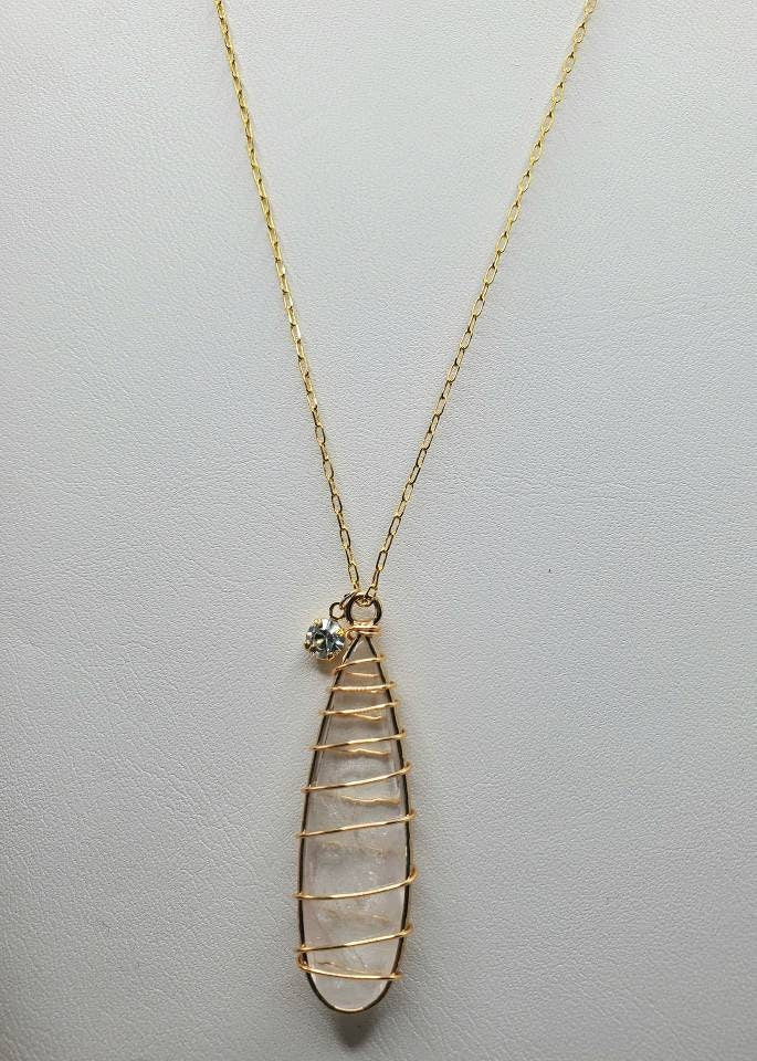 Wrapped Quartz necklace