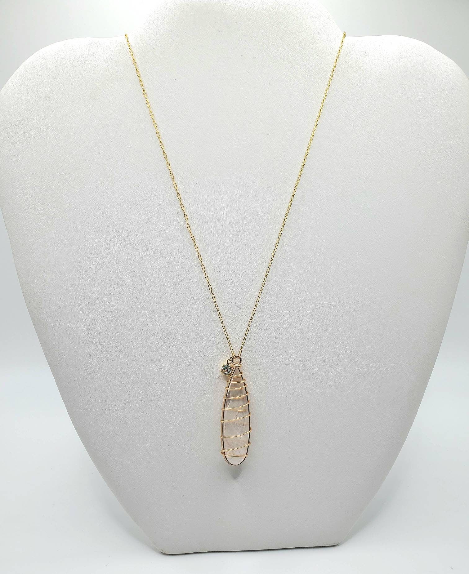 Wrapped Quartz necklace