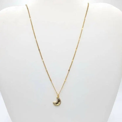 Crescent moon chain necklace