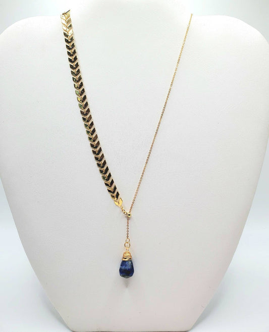 Lapiz lazuli teardrop necklace