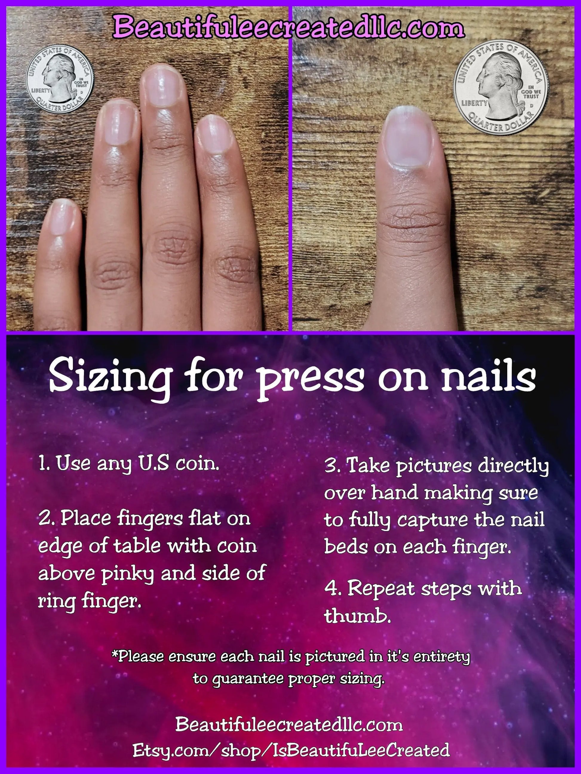 Royal Princess press on nail set