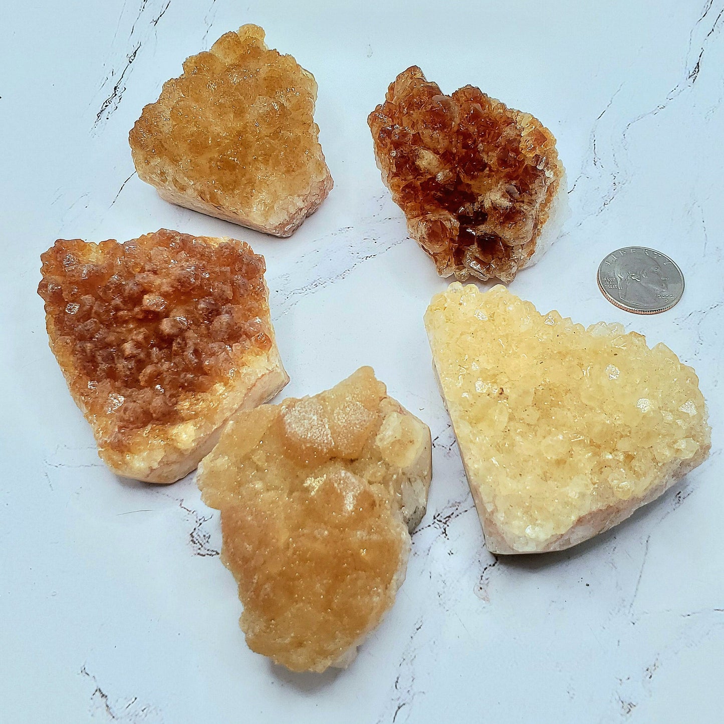 Citrine druzy crystal